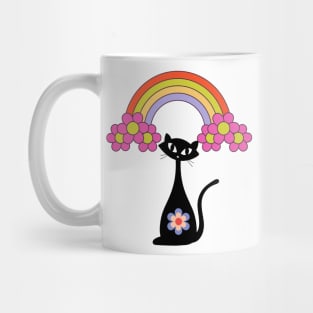 Flower Power Cat Mug